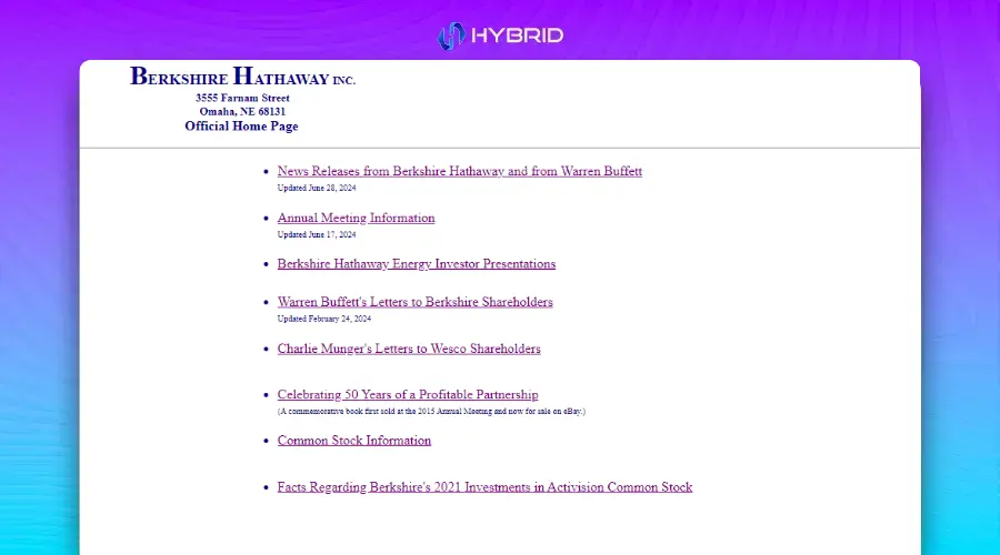 BERKSHIRE HATHAWAY BERKSHIRE HATHAWAY site